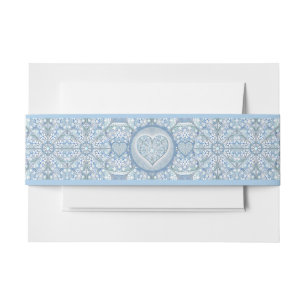Keramik Lace Light Blue Einladungsbanderole