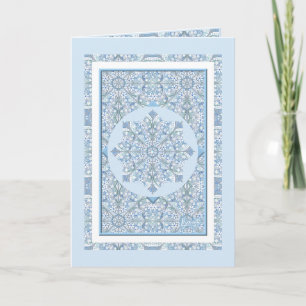 Keramik Lace Light blue Geburtstag Karte