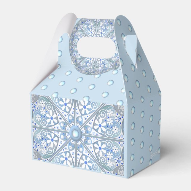 Keramik Lace Light Blue Geschenkschachtel (Vorderseite)