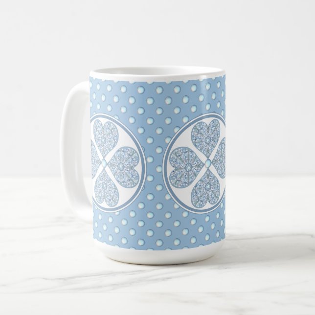 Keramik Lace Light Blue Kaffeetasse (Vorderseite Links)