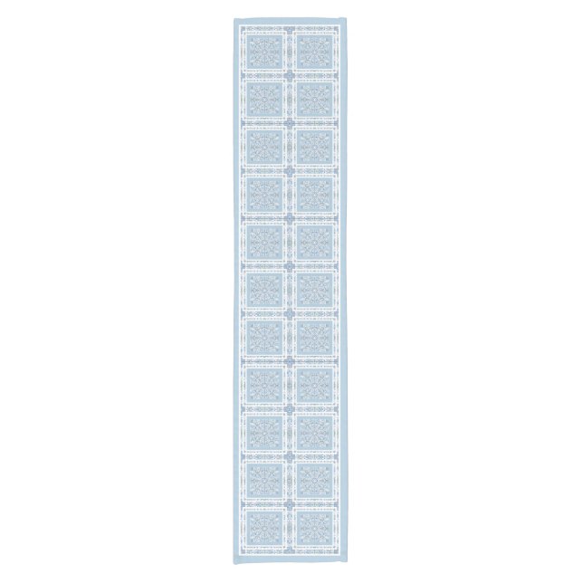 Keramik Lace Light Blue Kurzer Tischläufer (Vorderseite)