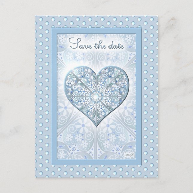 Keramik Lace Light Blue Postcard Postkarte (Vorderseite)