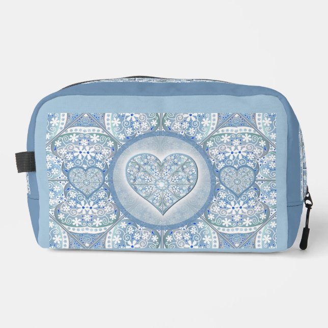 Keramik Lace Light Blue Waschbeutel (Vorderseite)