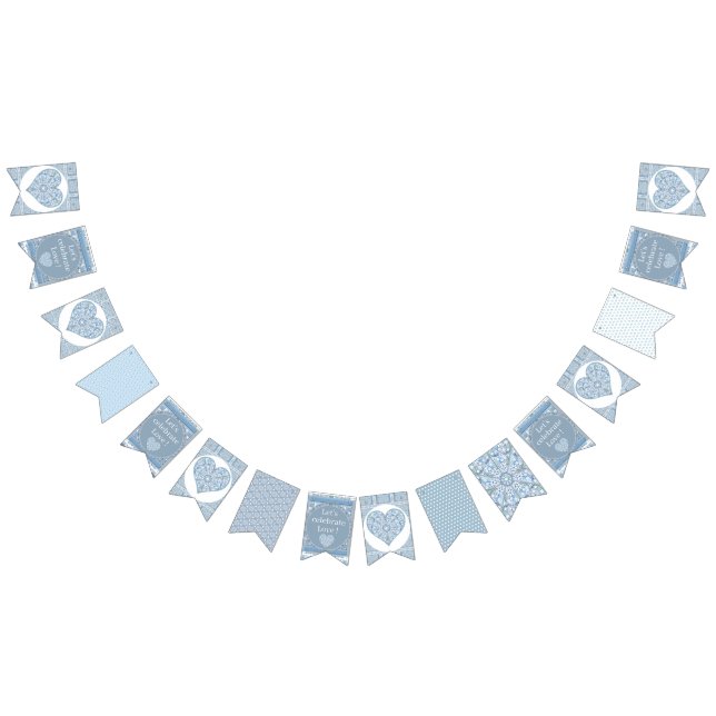 Keramik Lace Light Blue Wimpelkette (Alle)