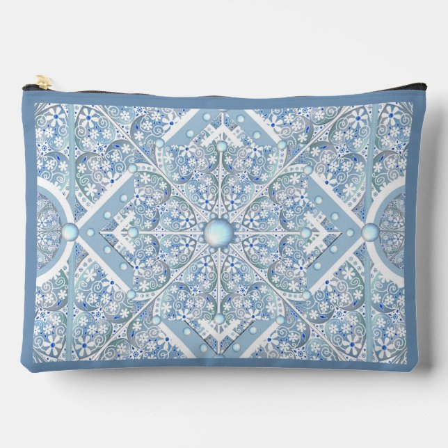 Keramik Lace Light Blue Zubehörtasche (Vorderseite)