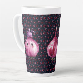 Keramik-Latte-Mug groß Purple Onion Queen Milchtasse