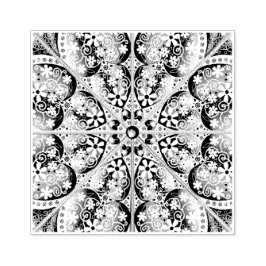 Keramik leicht grau & Schneeflocke Gummistempel