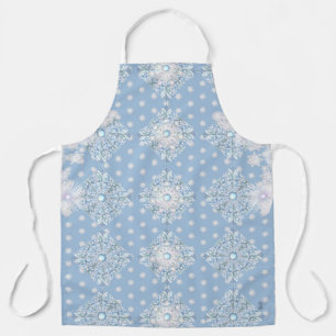 Keramik Light Blue & Snowflakes Schürze