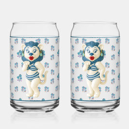 Keramik-Löwe-Soda-Glas Dosenglas