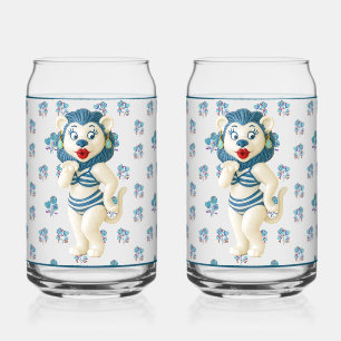 Keramik-Löwe-Soda-Glas Dosenglas