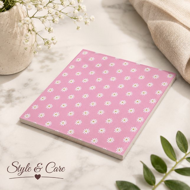 Keramik mit blühendem Blume-Design Fliese (Ceramic Tile Featuring a Blooming Flower Design)