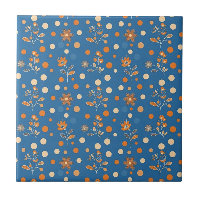 Keramik mit Blumenmuster Fliese (Vorderseite)