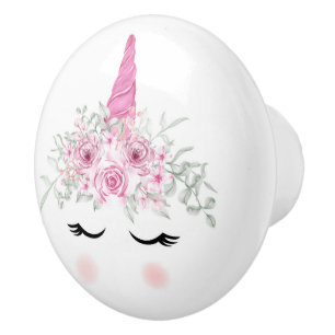 Keramik mit Einhorn Keramikknauf