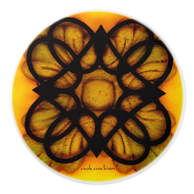 Keramik mit schwarzem Knochen Keramikknauf (Vorderseite)