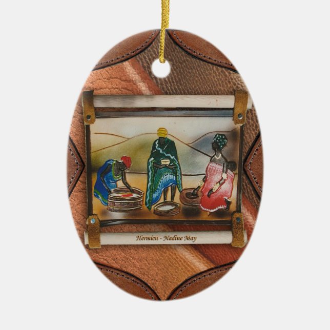 Keramik mit zwei Grafiken Ornament (Vorne)