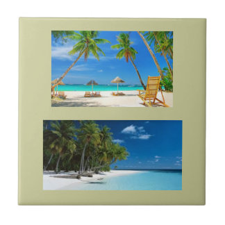Keramik mit zwei Strandszenen Fliese