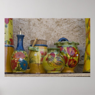 Keramik, Moustiers-Sainte-Marie, Provence, Poster