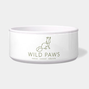 Keramik-Napf für Haustiere von Wild Paws (Groß) Napf