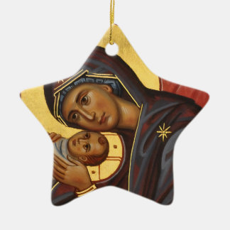 Keramik Nativity Star Ornament