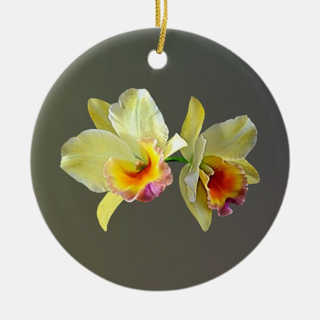 Keramik Orchideo Keramik Ornament (Vorne)