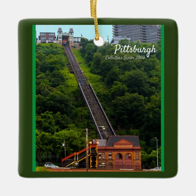 Keramik Ornament Duquesne Incline Pittsburgh (Vorderseite)