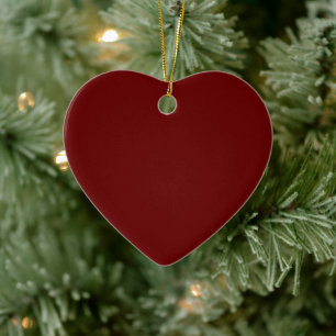 Keramik-Ornament Herz Blutrot Keramik Ornament