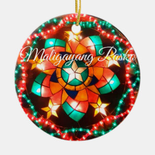 Keramik Ornament Philippinen Weihnachtslattern