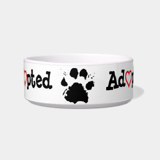 Keramik Paw Print Adoptiert Dog Bowl Napf