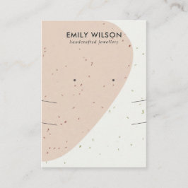 KERAMIK PEACH WAVE LANGE NEKKLACE EARRING DISPLAY VISITENKARTE