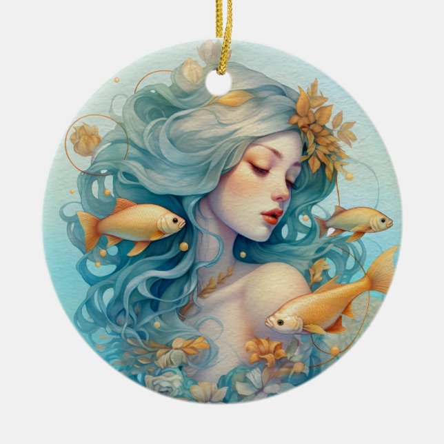 Keramik Pisces Ornament (Vorne)