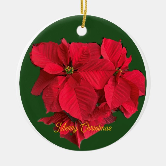 Keramik Poinsettia Ornament (Vorne)