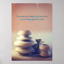 Keramik Potterie Still Life II Blue Orange Sunset