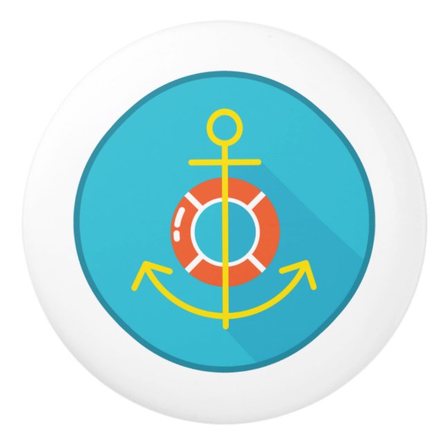 Keramik Pull, Coastal Living Design, Anker Keramikknauf (Vorderseite)