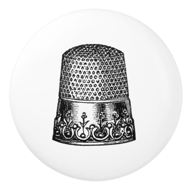 Keramik Pull - Vintages Nähthema, Thema Keramikknauf (Vorderseite)