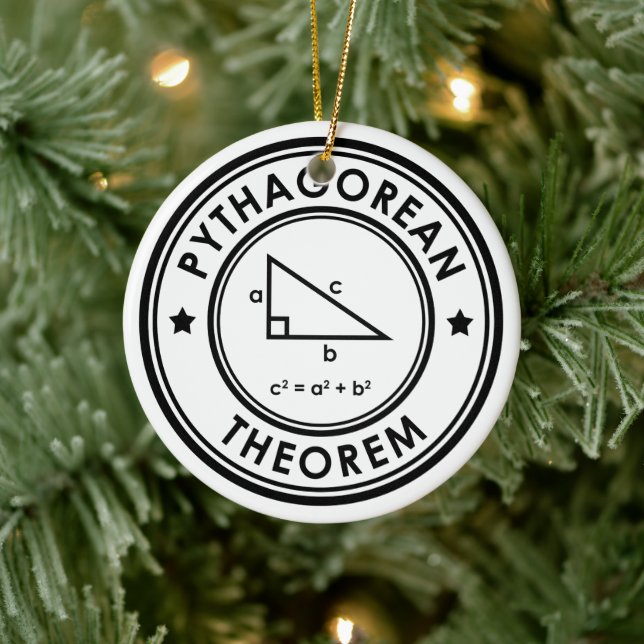 Keramik Pythagorean Theorem Ornament (Baum)