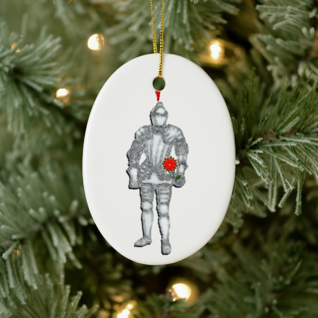 Keramik Ritter in leuchtender Rüstung Ornament (Baum)