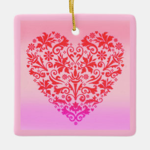 Keramik Rote Weihnachtsfeier Liebe Keramikornament