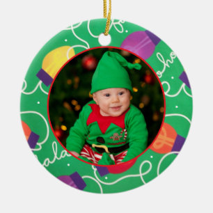Keramik-Schmuck Weihnachtslichter Benutzerdefinier Keramik Ornament