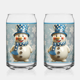 Keramik-Schneemann-Glas Dosenglas