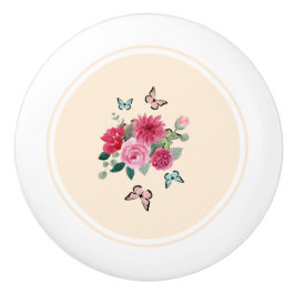 Keramik Schublade - Blumenkohl Keramikknauf