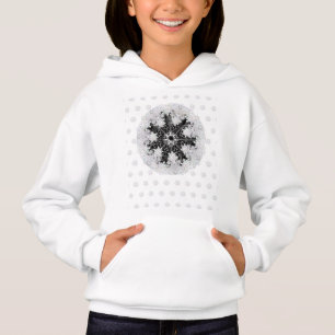 Keramik, schwarz und Schneeflocke Hoodie