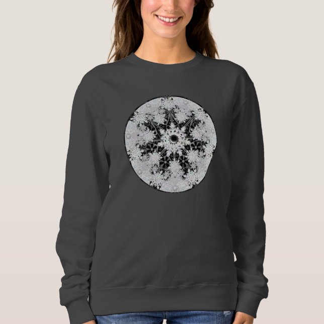 Keramik, schwarz und Schneeflocke Sweatshirt (Vorderseite)