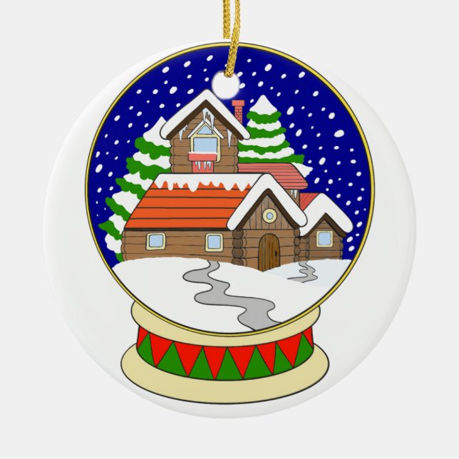Keramik Snow Globe Keramik Ornament (Vorne)