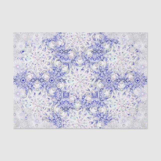 Keramik Spitze blau von Griechenland & Schneeflock Seidenpapier (Vorderseite)