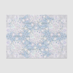 Keramik-Spitze hellblau & Schneeflocke Seidenpapier