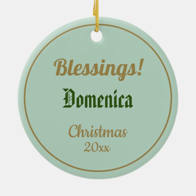 Keramik St. Dominic de Guzman (BK 07) Ornament (Hinten)