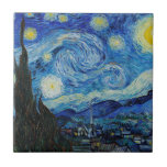 KERAMIK : "STARRY NIGHT" VINCENT VAN GOGH ART FLIESE<br><div class="desc">"STARRY NIGHT" 1889 VINCENT VAN GOGH FINE ART KERAMIK TILE</div>