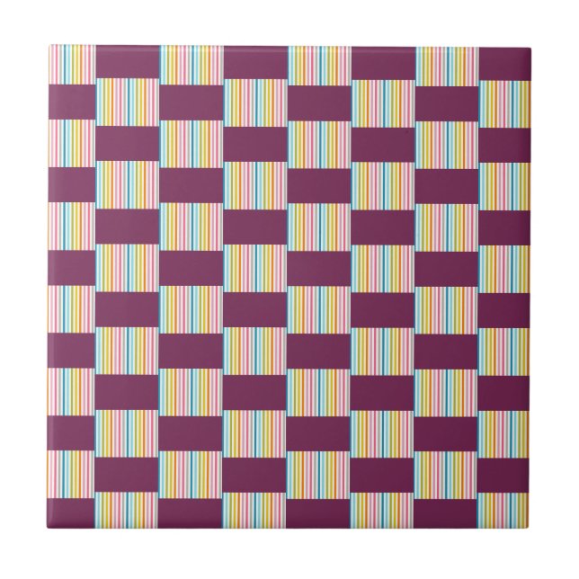 Keramik Streifen Fliese (Vorderseite)