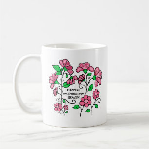 Keramik-Tasse - Blumen sind Lächeln vom Himmel Kaffeetasse