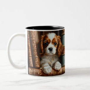 Keramik-Tasse Cavalier King Charles Spaniel Zweifarbige Tasse